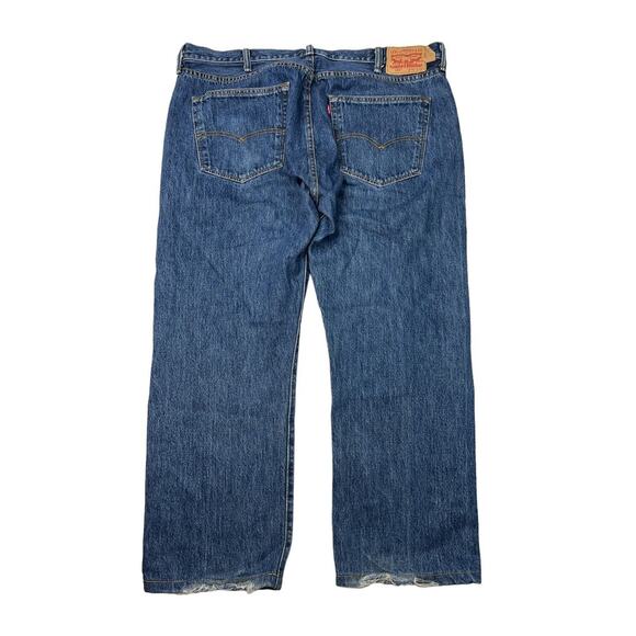 Levi’s Mens 501 Original Fit Jeans Button Fly Non Stretch Dark Stonewash 40x30 - Picture 2 of 8